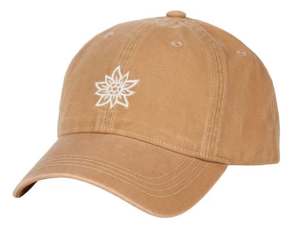 Alpine Design Women's Canvas Washed Cap Adjustable Flower Sahara Sand Golf NWT